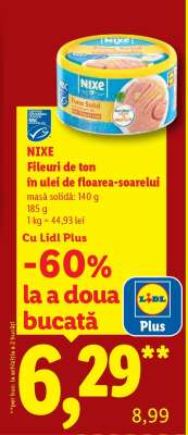NIXE Fileuri de ton în ulei de floarea-soarelui