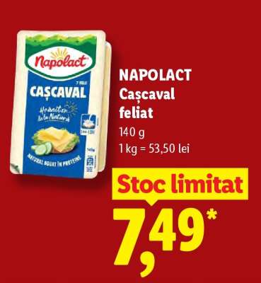 NAPOLACT Cașcaval feliat