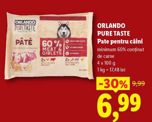 ORLANDO PURE TASTE Pate pentru câini