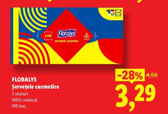 FLORALYS Șervețele cosmetice