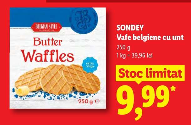SONDEY Vafe belgiene cu unt