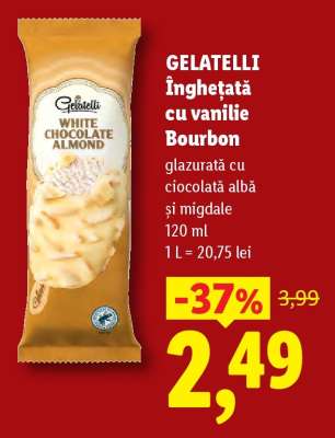 Gelatelli Înghețată cu vanilie Bourbon