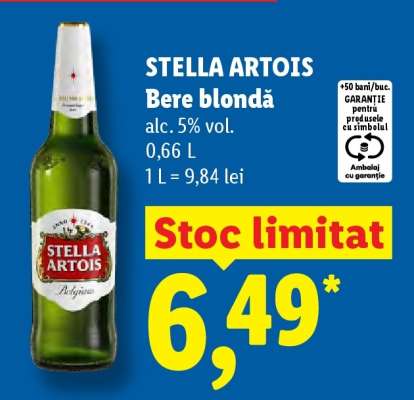 STELLA ARTOIS Bere blondă