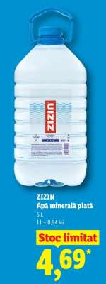 ZIZIN Apă minerală plată