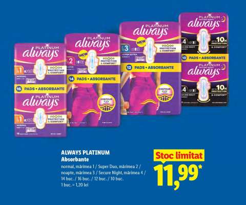 ALWAYS PLATINUM Absorbante