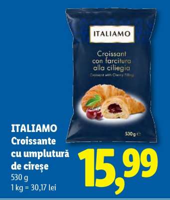 ITALIAMO Croissante cu umplutură de cireșe