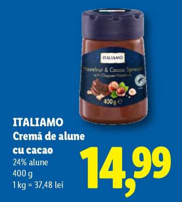 Italiamo Cremă de alune cu cacao