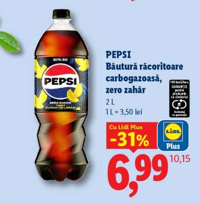 Pepsi Băutură Răcoritoare Carbogazoasă/Zero Zahăr