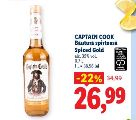 CAPTAIN COOK Băutură spirtoasă Spiced Gold