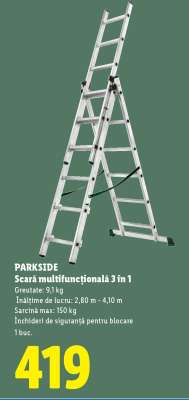 PARKSIDE Scară multifuncțională, 3 in 1