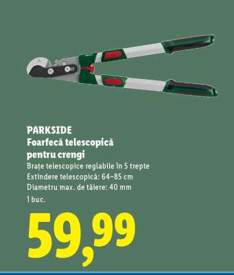 PARKSIDE Foarfecă telescopică pentru crengi