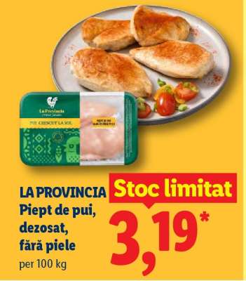 LA PROVINCIA Piept de pui dezosat, fără piele