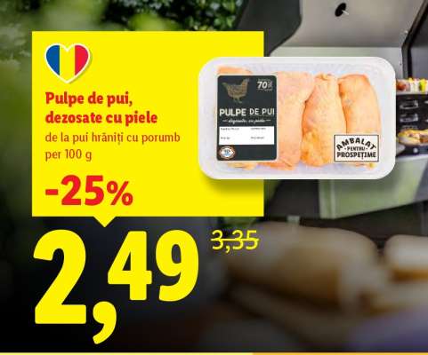 Pulpe de pui dezosate, cu piele