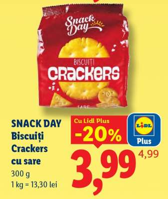 SNACK DAY Biscuiți Crackers cu sare