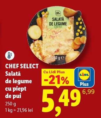 Chef Select Salată de legume cu piept de pui