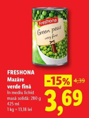 Freshona Mazăre verde fină