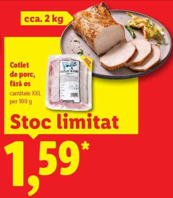 Cotlet de porc fără os