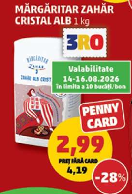 Mărgăritar Zahăr Cristal Alb 1 kg