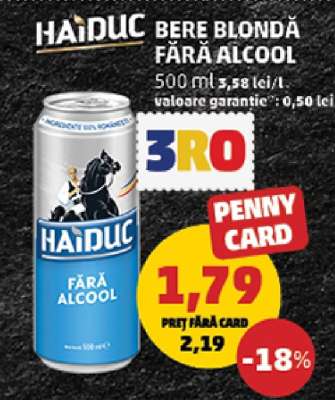 HAIDUC Bere Blondă Fără Alcool