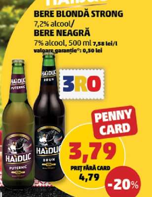 Bere Blondă Strong/Bere Neagră