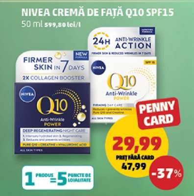NIVEA CREMA DE FAȚĂ Q10 SPF15