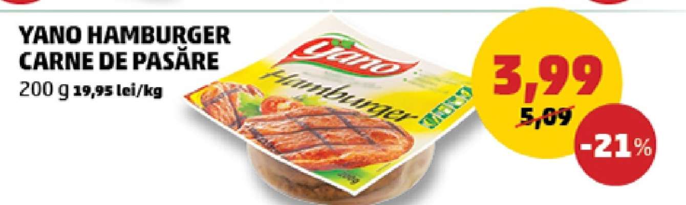 Yano Hamburger Carne de Pasăre