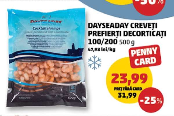 DAYSEADAY Creveți Prefierți Decorticați 100/200