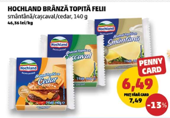 HOCHLAND Brânză topită felii