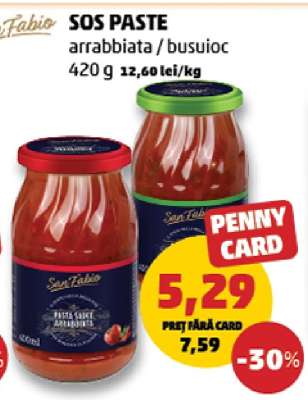 SOS PASTE arrabbiata / busuioc