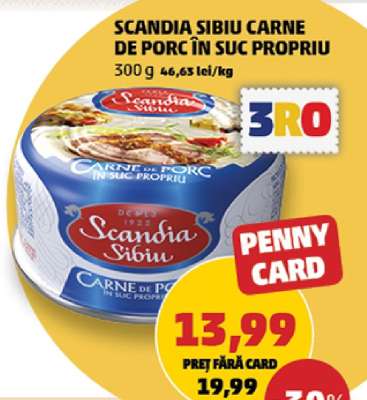 SCANDIA SIBIU Carne de porc în suc propriu