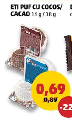 ETI PUF CU COCOS/CACAO
