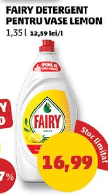 FAIRY DETERGENT PENTRU VASE LEMON