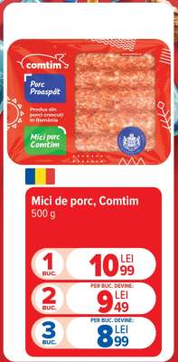 Mici de porc, Comtim