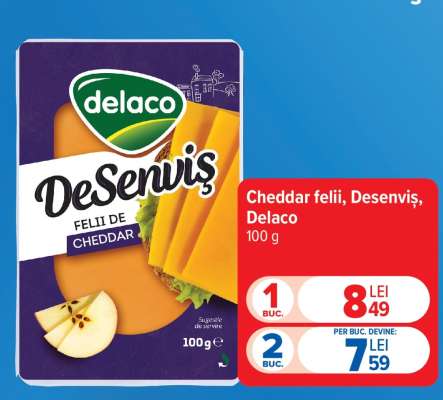 Cheddar felii, Desenviș, Delaco
