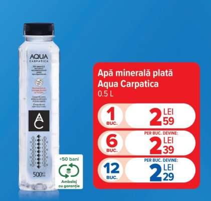 Apă minerală plată Aqua Carpatica