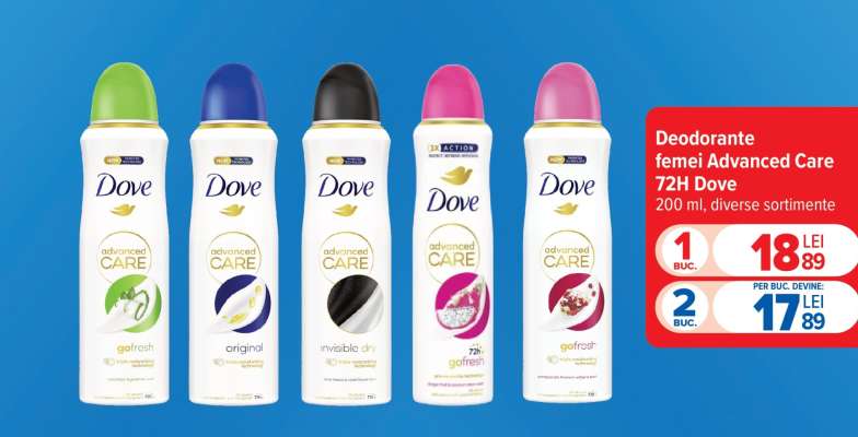 Deodorante femei Advanced Care 72H Dove