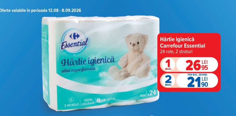 Hârtie igienică Carrefour Essential