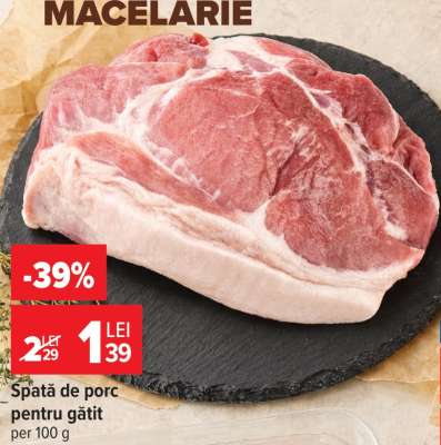 Spată de porc pentru gătit
