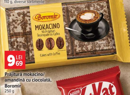 Prăjitură mokacino/amandină cu ciocolată, Boromir