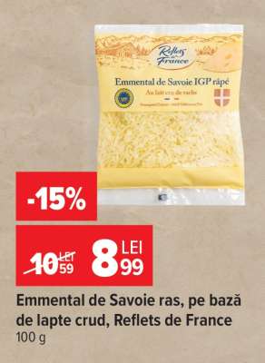 Emmental de Savoie ras, pe bază de lapte crud, Reflets de France