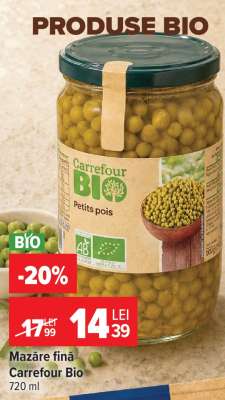 Mazăre fină Carrefour Bio
