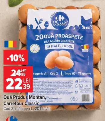 Ouă Produs Montan, Carrefour Classic