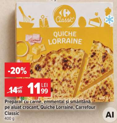 Quiche Lorraine, Carrefour Classic