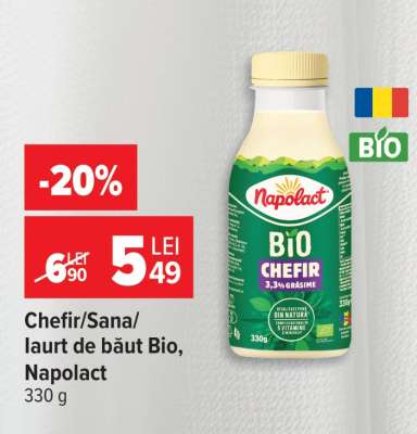 Chefir/Sana/Iaurt de băut Bio Napolact