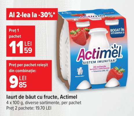 Iaurt de băut cu fructe Actimel