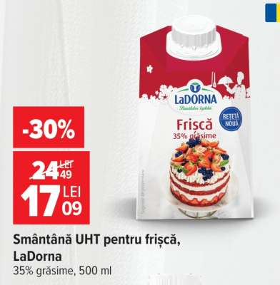 Smântână UHT pentru frișcă LaDorna