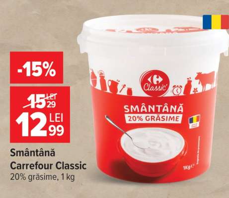 Smântână Carrefour Classic