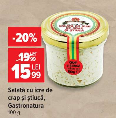 Salată cu icre de crap și știucă Gastronatura