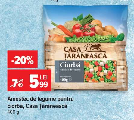 Amestec de legume pentru ciorbă Casa Țărănească