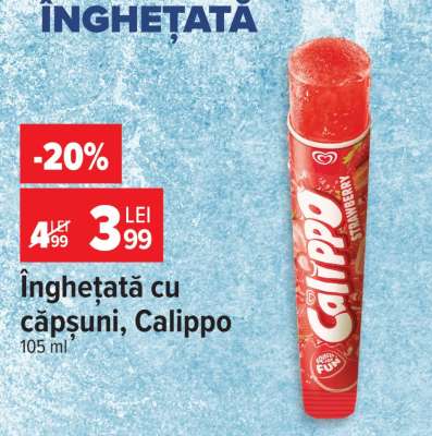 Înghețată cu căpșuni Calippo